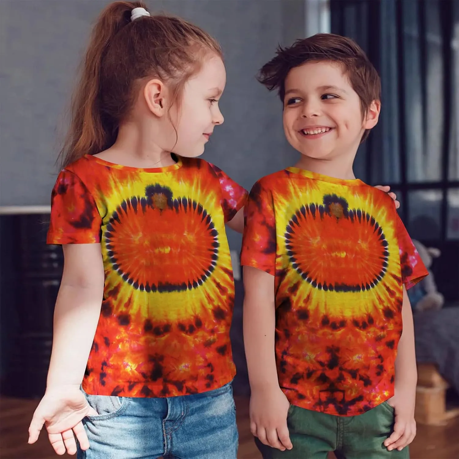 Toddler Boys Girls Halloween Shirts Pumpkin T Shirt Kids Short Sleeve Cute Graphic Tee Tops