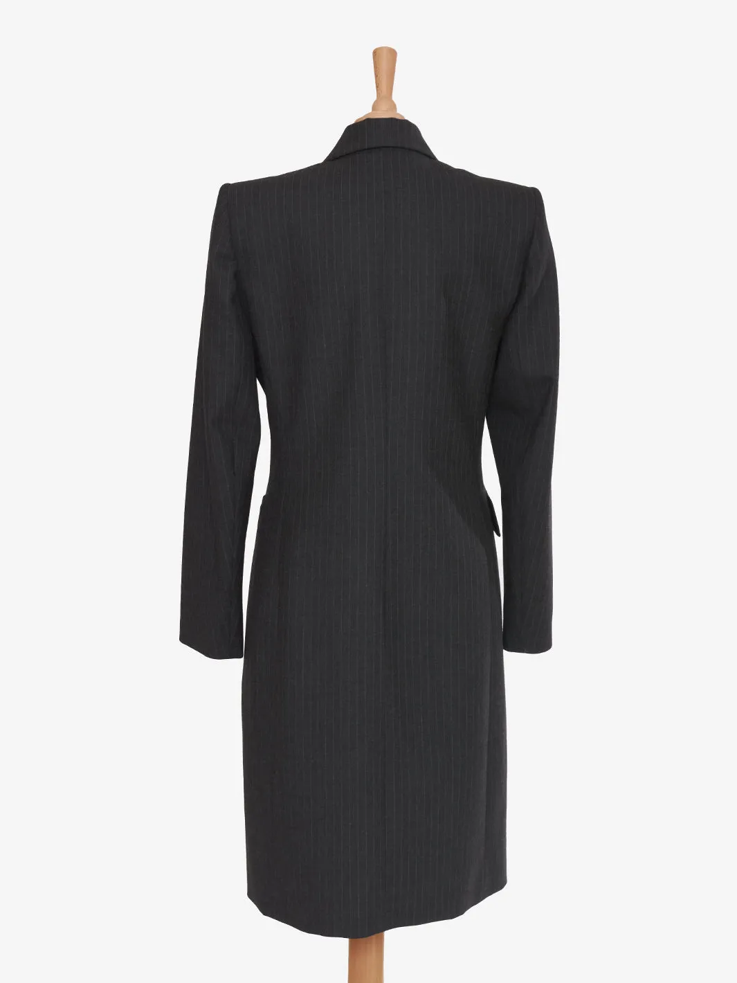 Vintage gray wool pinstripe suit