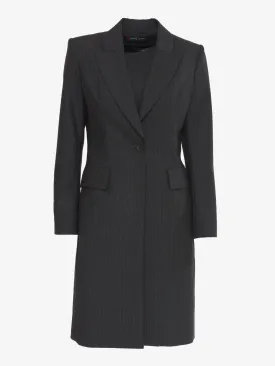 Vintage gray wool pinstripe suit