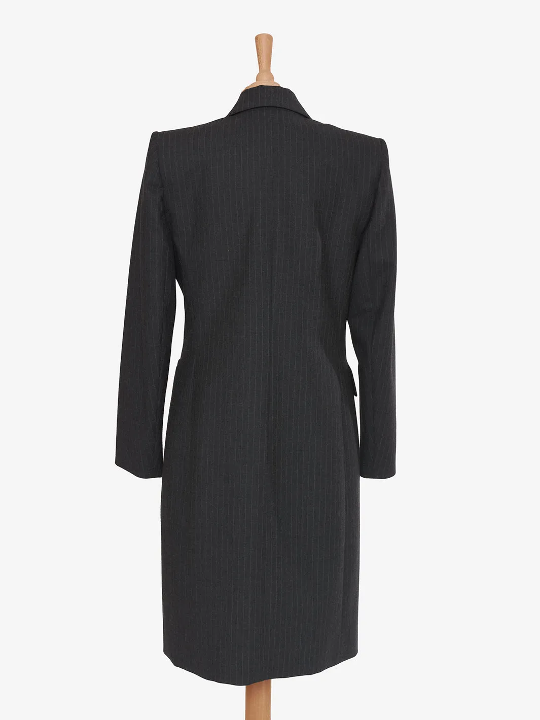 Vintage gray wool pinstripe suit