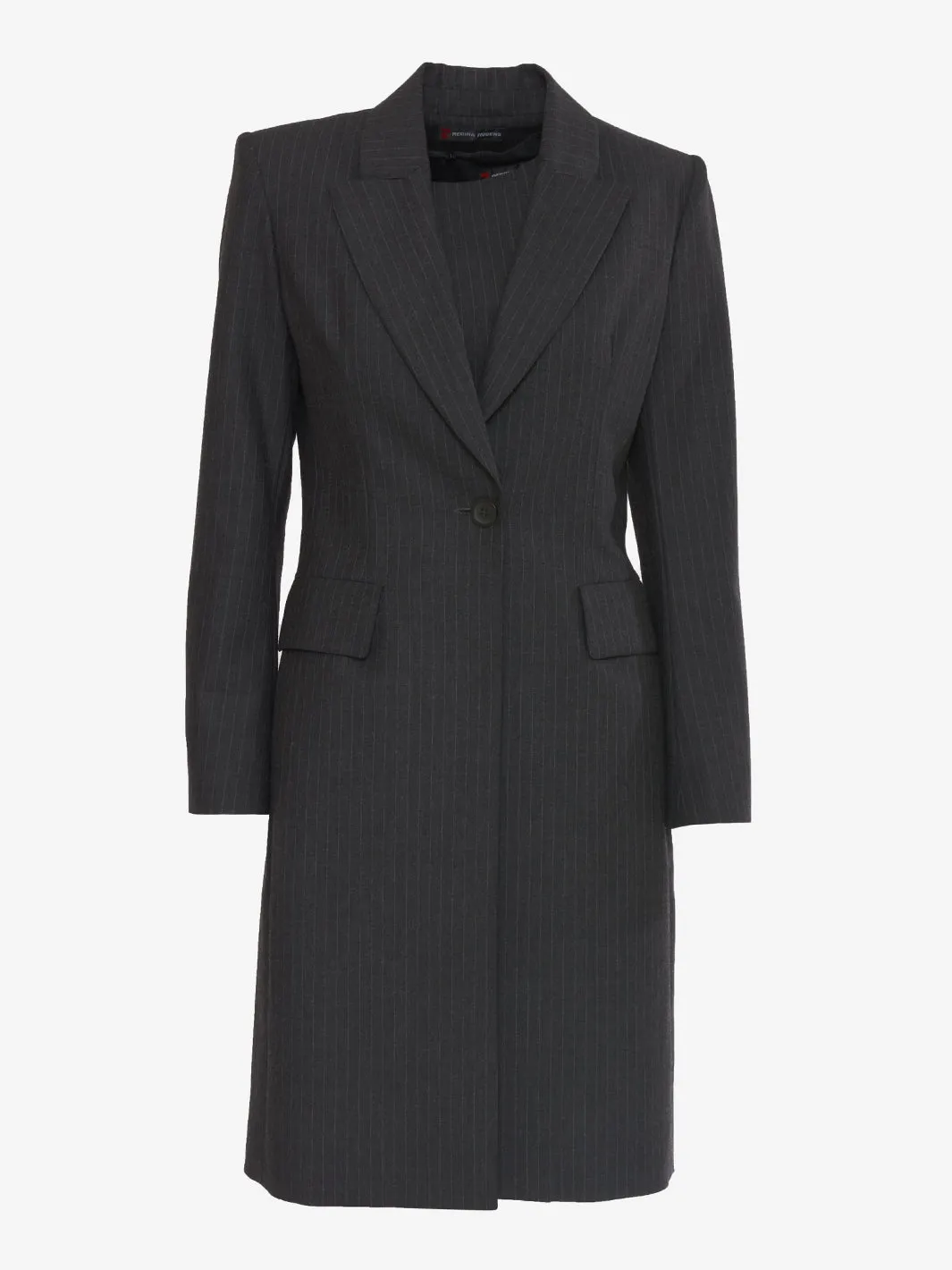 Vintage gray wool pinstripe suit