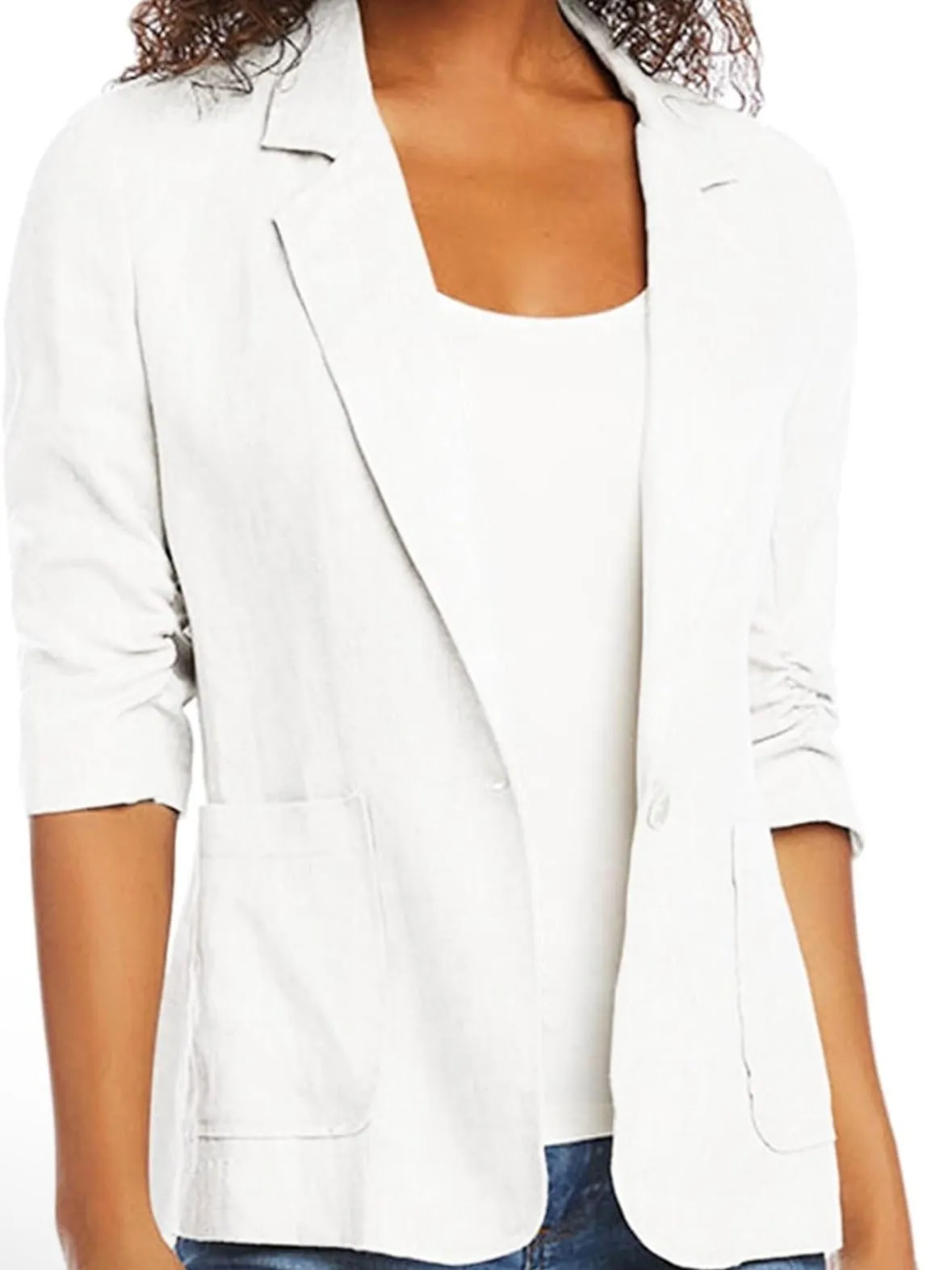 White summer light blazer