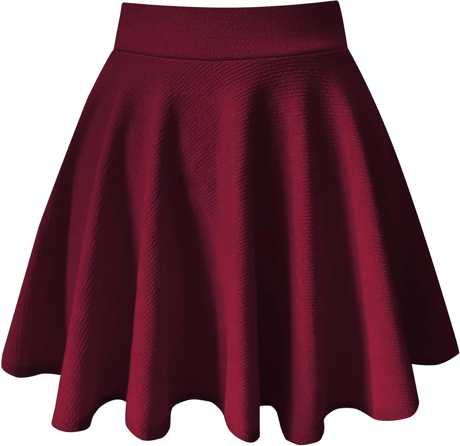Women's Casual Basic Skirts Mini Flared Skater Stretchy A-Line Party Skirts with Shorts