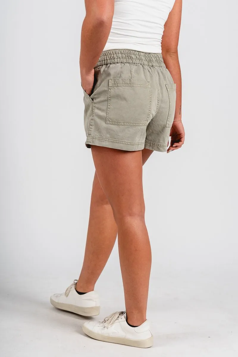 Z Supply Summerland denim shorts dusty palm